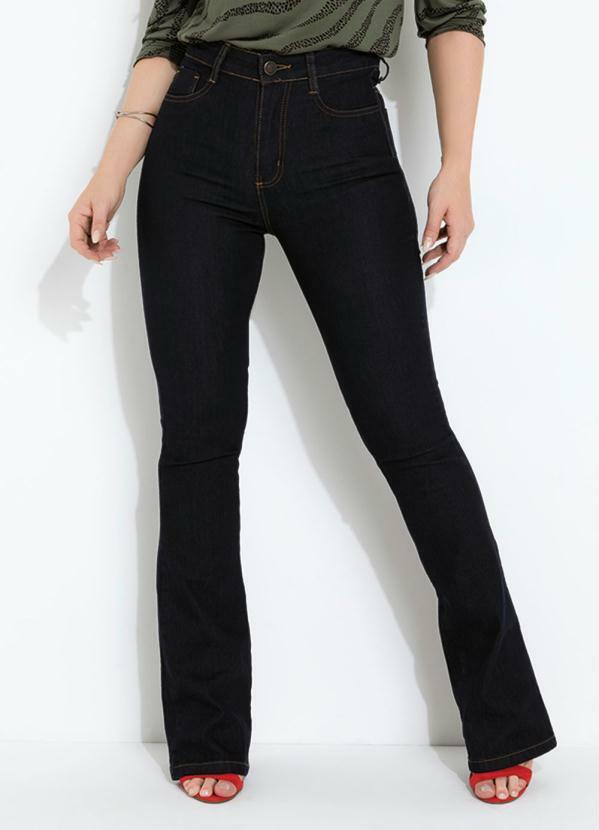 Calça Jeans Escura Super Lipo Boot Cut Sawary