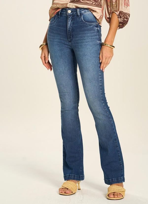 Calça Jeans Flare Cintura Alta Azul