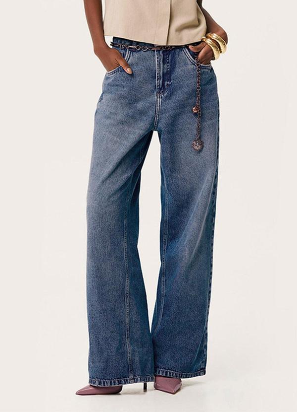 Calça Jeans Relaxed Fit Azul