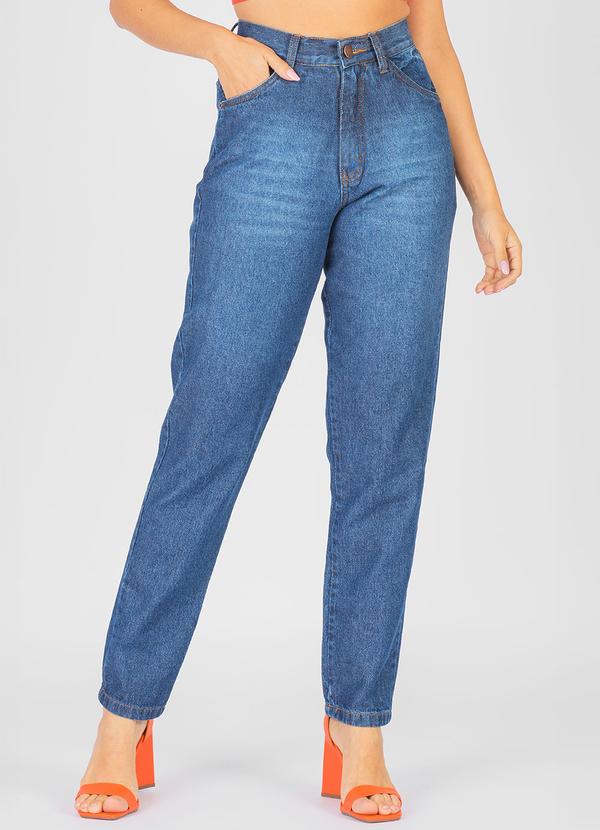 Calça Jeans Wide Leg Mavi Marmorizada Azul