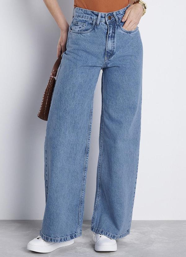 Calça Jeans Wide Leg Ravena Azul