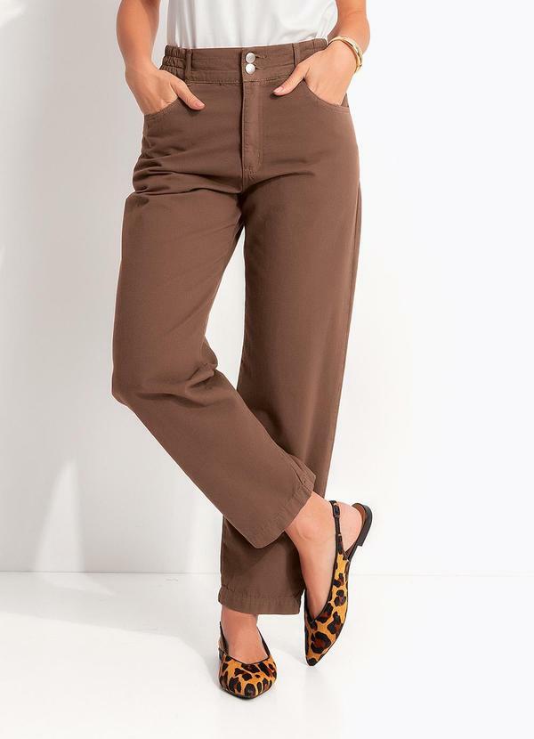 Calça Marrom em Sarja