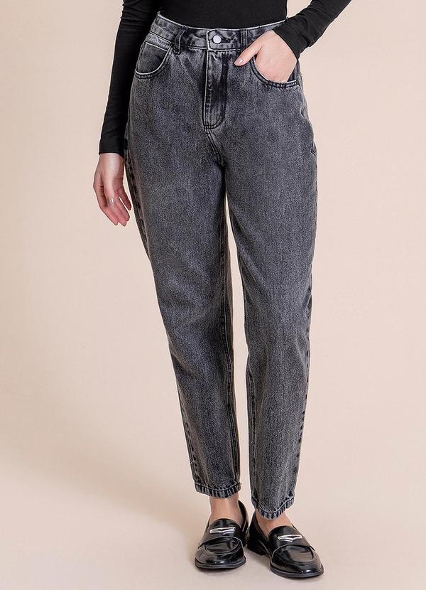 Calça Mom Denim Preto
