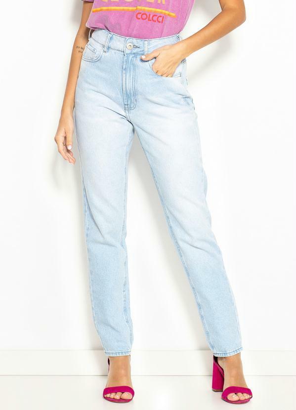 Calça Mom Jeans Bruna Azul