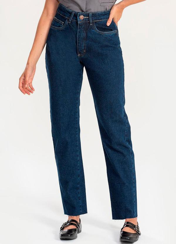 Vista 2 Calça Reta Jeans Escuro Jeans Escuro Azul Meu Jeans Meu Jeans