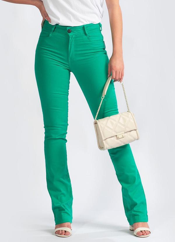 Calça Sarja com Elastano Verde
