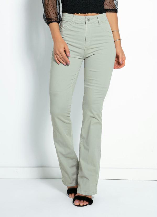 Calça Verde Clara Boot Cut Sawary