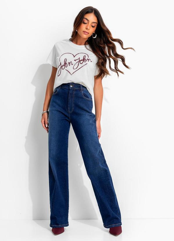 Calça Wide Leg Beckley Jj Azul