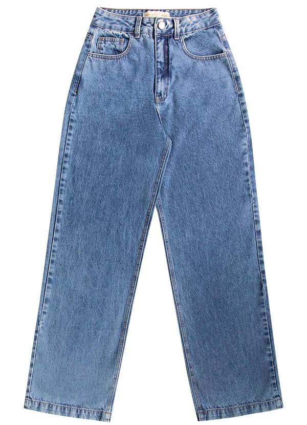 Calça Wide Leg Denim Azul
