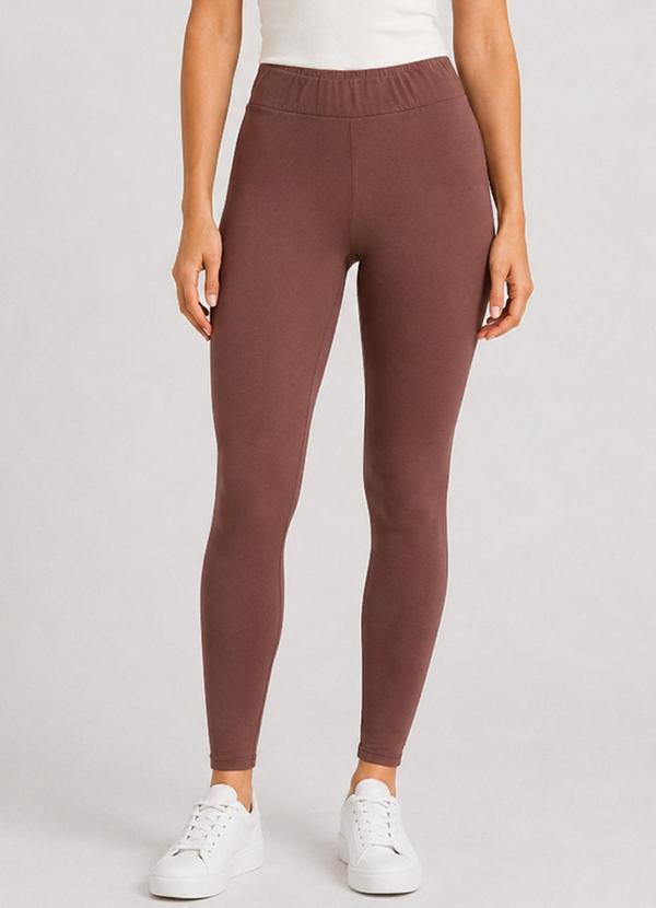 Legging Feminina em Suplex Peluciado Marrom