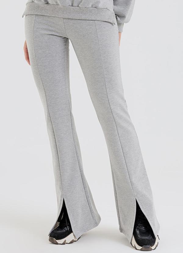 Vista 2 Calça Feminina em Molecotton Cinza JUST BASIC JUST BASIC