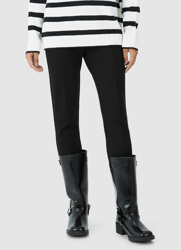 Calça Legging em Malha Preto