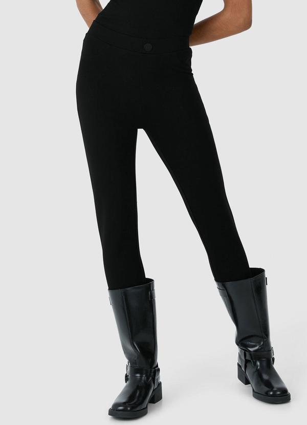 Calça Legging em Malha Preto