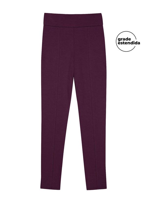 Calça Legging Feminina com Costura Frontal Roxo