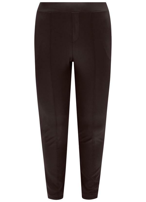 Calça Legging Plus Size em Malha Cirrê Marrom