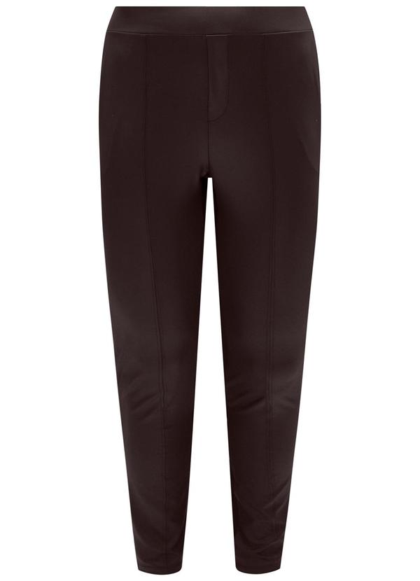 Calça Legging Plus Size em Malha Cirrê Marrom