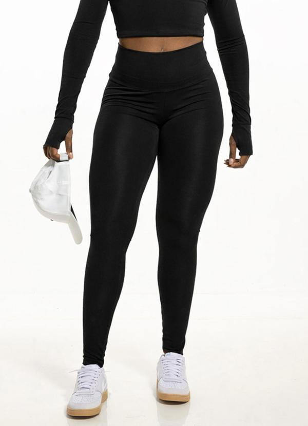Legging com Bolso Traseiro Preto