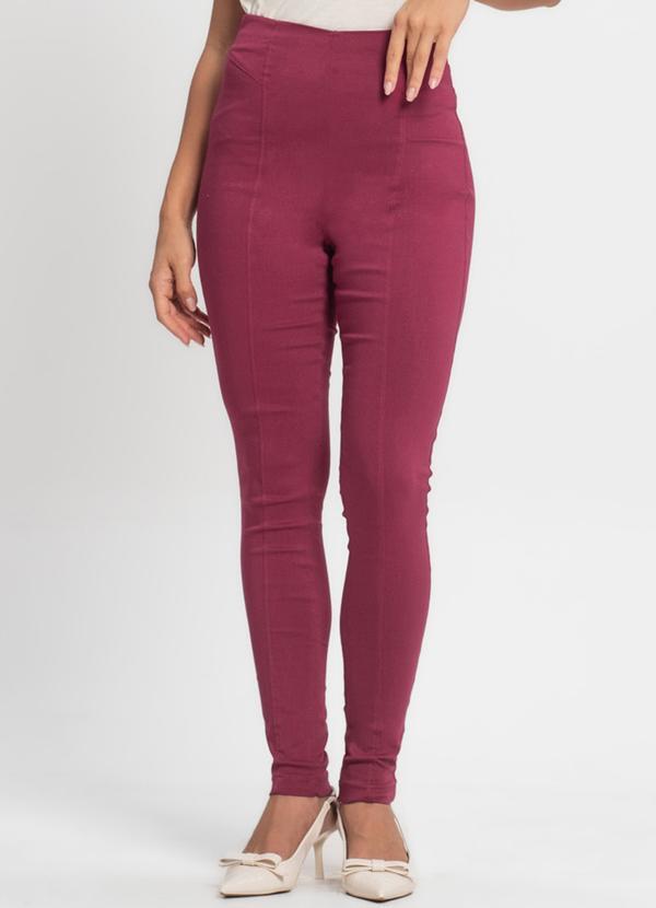Vista 2 Legging Feminina em Bengaline Rosa