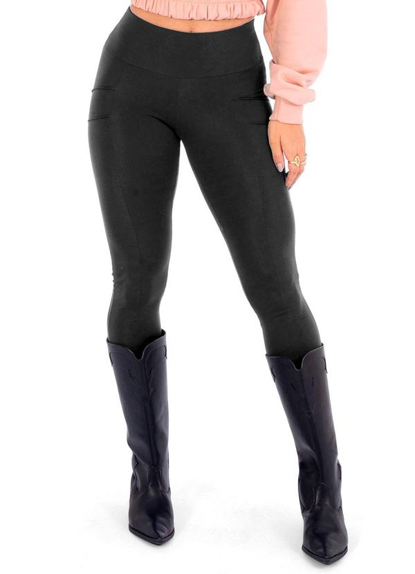 Vista 2 Legging Feminina Suplex Power Feminino Cinza Cobertura Cobertura