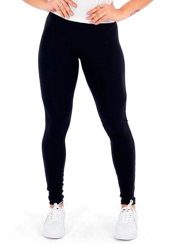 Vista 2 Legging Feminina Suplex Power Feminino Preto Cobertura Cobertura