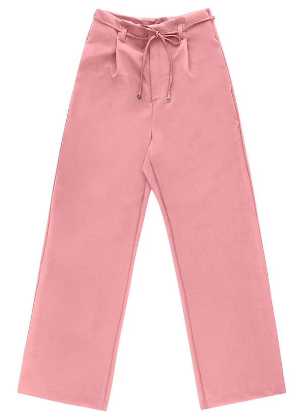 Calça Alfaiataria Pantalona Rosa