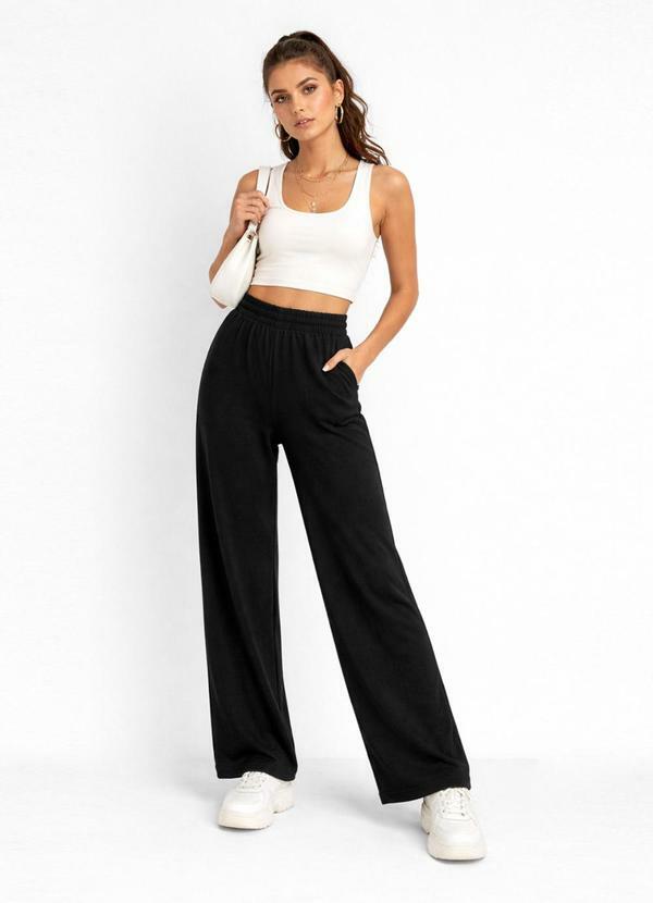 Calça em Lanzinha Unique Collection Preto