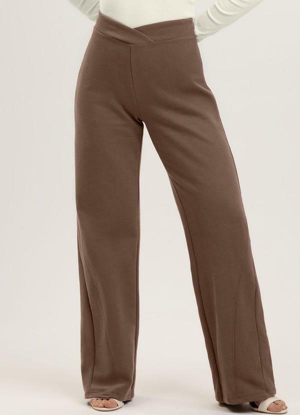 Calça em Moletom Marrom Escuro