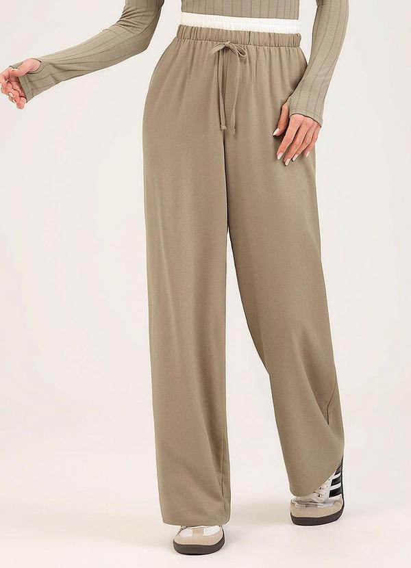 Calça em Viscose Marrom Claro