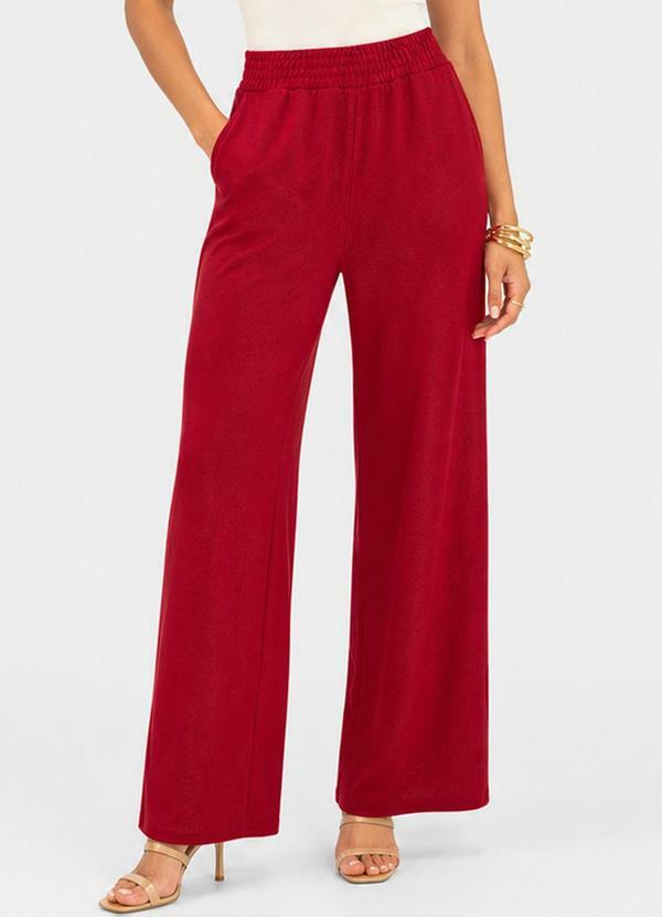 Calça Feminina em Lanzinha Vermelho