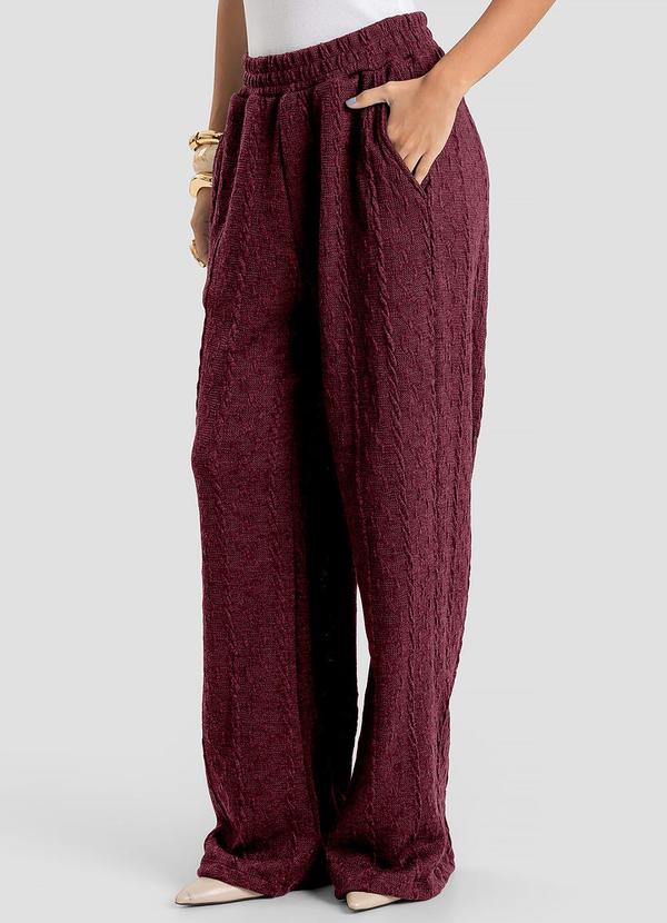 Calça Feminina em Malha Tricot Rustic Vermelho