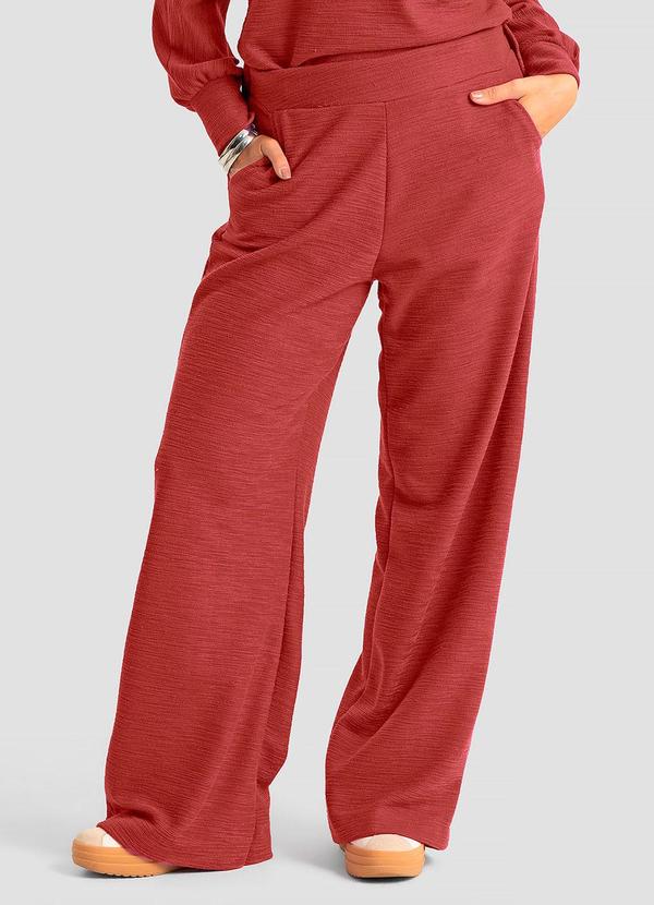 Calça Feminina Malhão Maquinetado Marrom