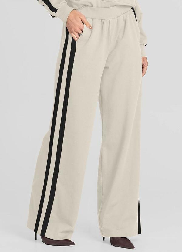 Calça Feminina Pantalona em Molecotton Bege