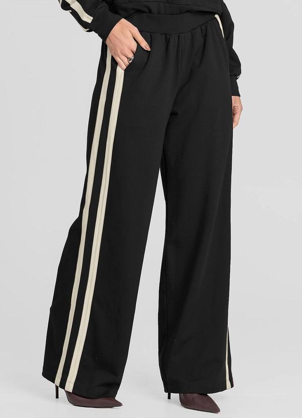 Calça Feminina Pantalona em Molecotton Preto