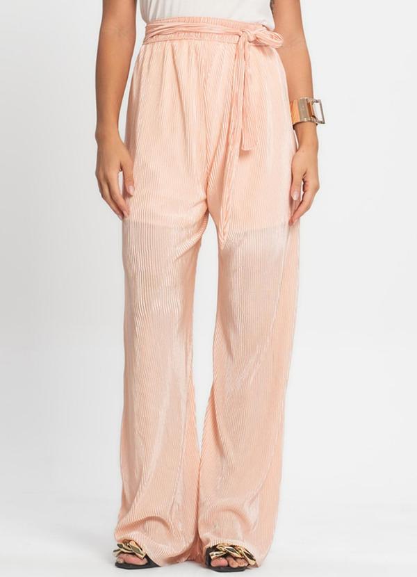 Calça Feminina Pantalona Rosa