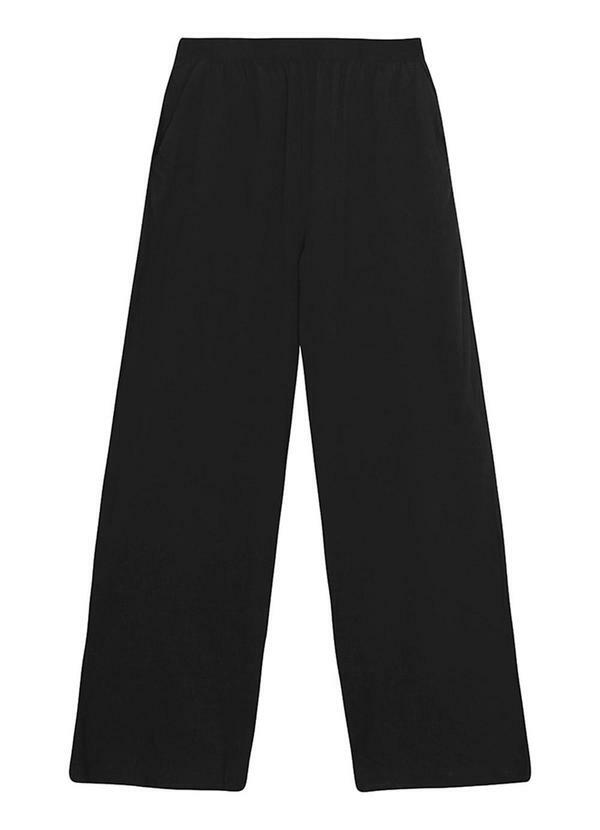 Calça Feminina Wide Leg em Viscose Preto