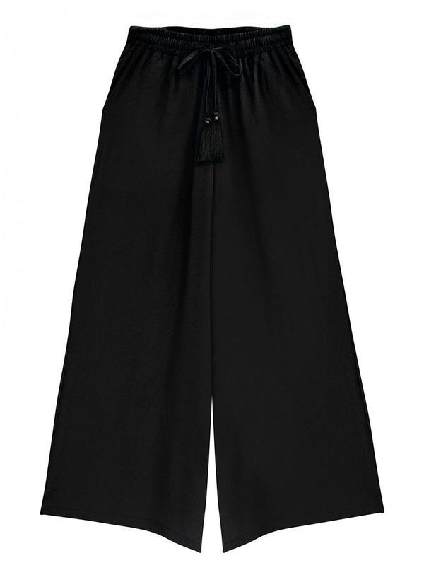 Calça Pantacourt em Crepe Preto