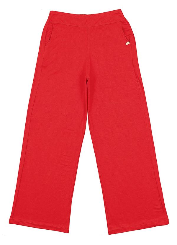 Calca Pantalona Adulto Feminino Vermelho