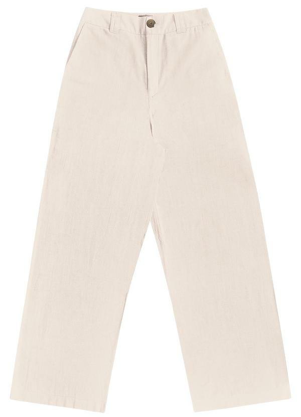 Calça Pantalona Bege