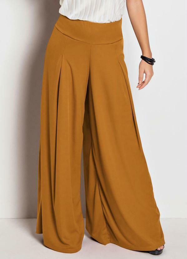 Calça Pantalona Caramelo
