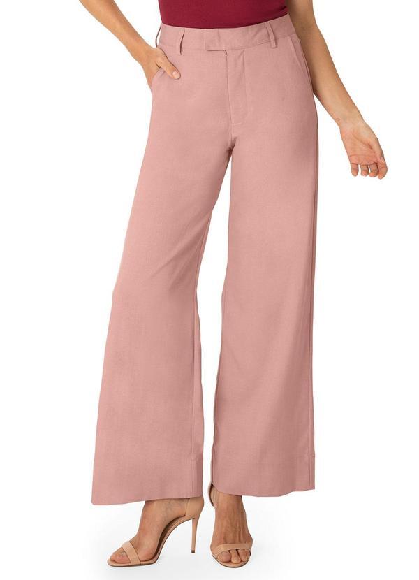 Calça Pantalona de Alfaiataria Rosê