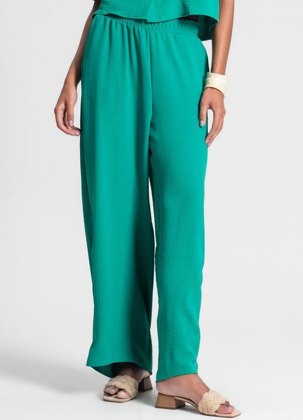 Vista 2 Calça Pantalona em Air Flow Verde Rovitex Rovitex