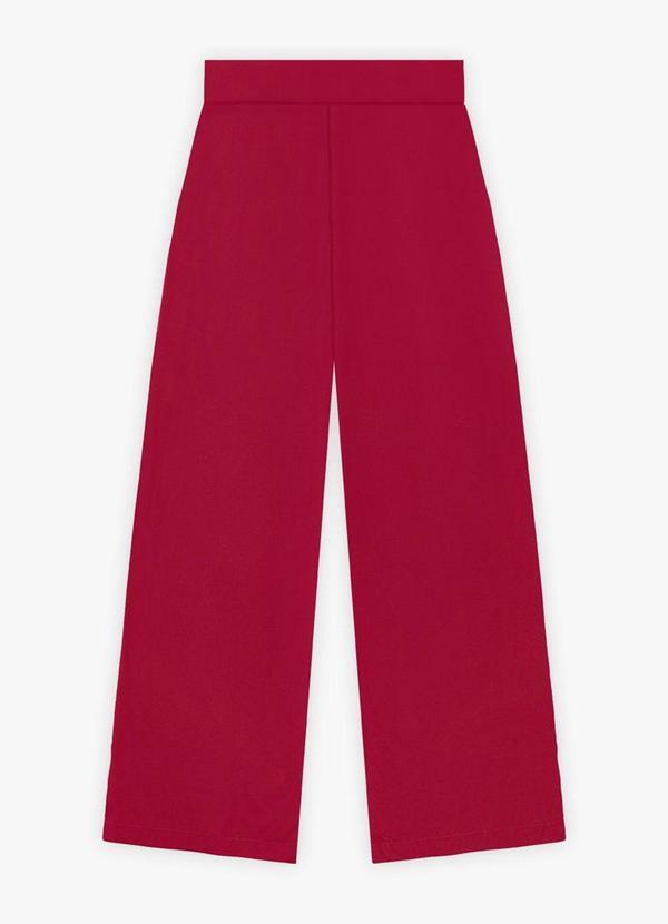 Calça Pantalona Feminina com Bolsos Vermelho