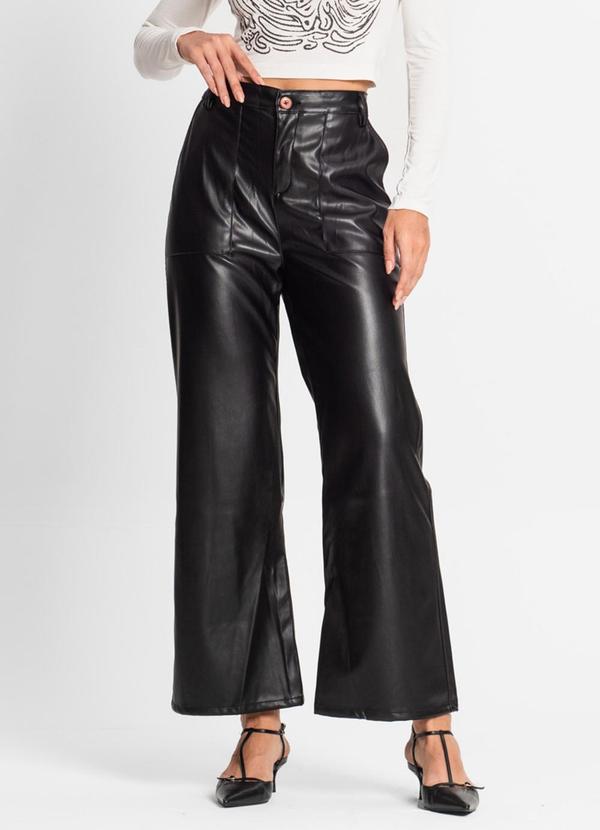 Calça Pantalona Feminina Preto