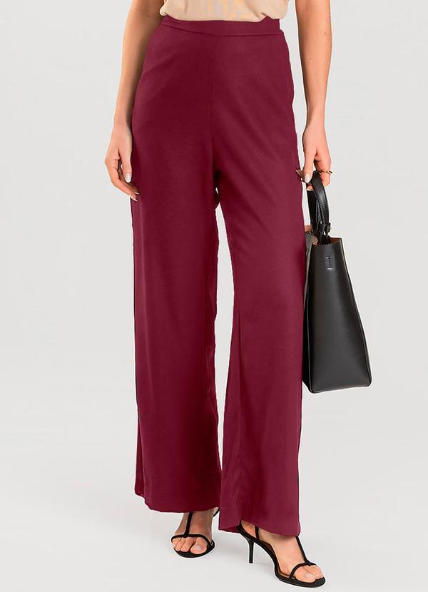 Calça Pantalona Feminina Vermelho