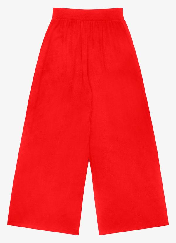 Calça Pantalona Visco Maquinetada Laranja