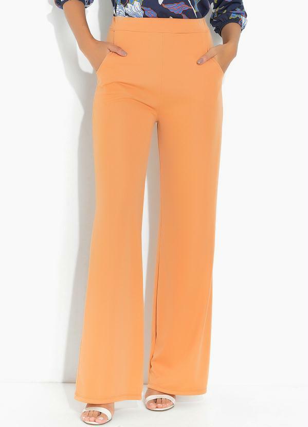 Vista 2 Calça Pêssego com Bolsos e Elástico Moda Pop Moda Pop