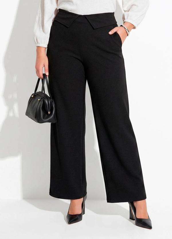 Calça Preta em Malha Crepe