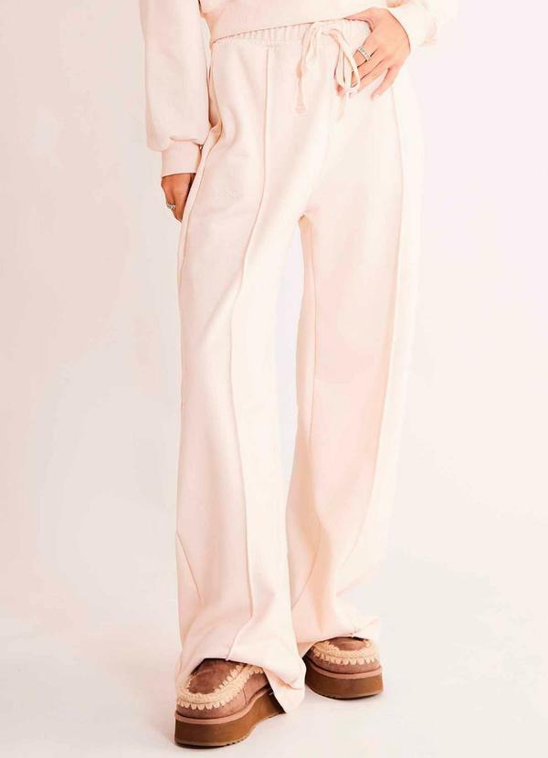 Calça Soft em Moletom Felpado Branco