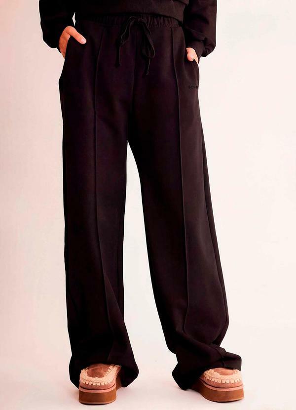Calça Soft em Moletom Felpado Preto