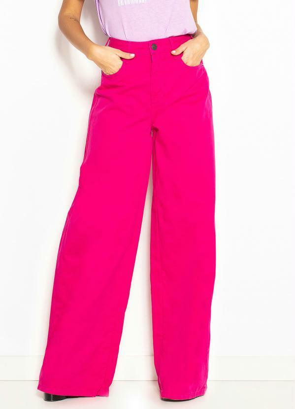 Wide Leg de Sarja Rosa